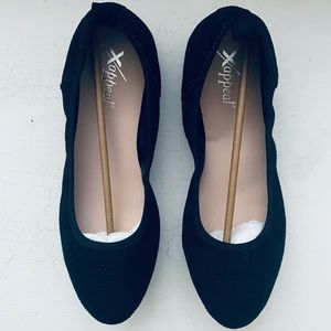 Faux Suede Perforated Flats